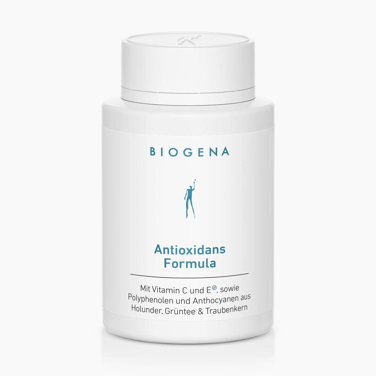 Biogena, Antioxidans Formula, Bottiglia, bianco, Con vitamina C ed E®, nonché polifenoli e antociani da sambuco, tè verde e vinaccioli