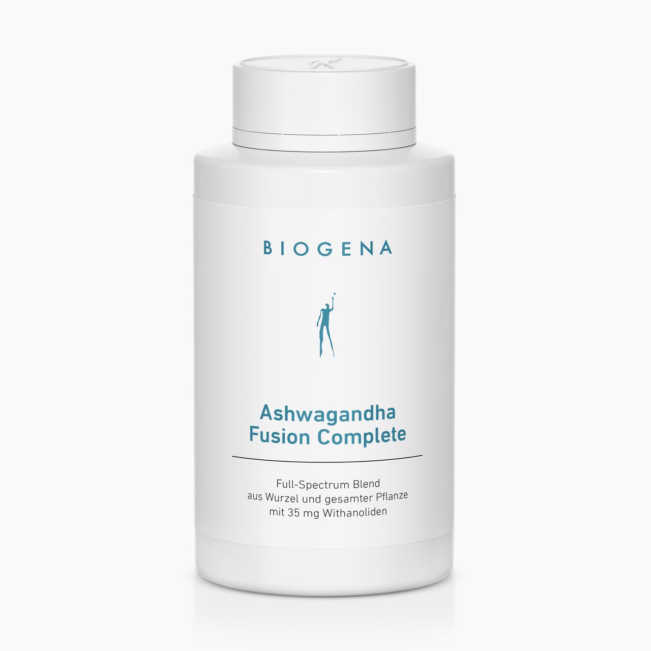Biogena, Ashwagandha Fusion Complete, Bottiglia, bianco, Miscela a spettro completo da radice e pianta intera con 35 mg di withanolidi