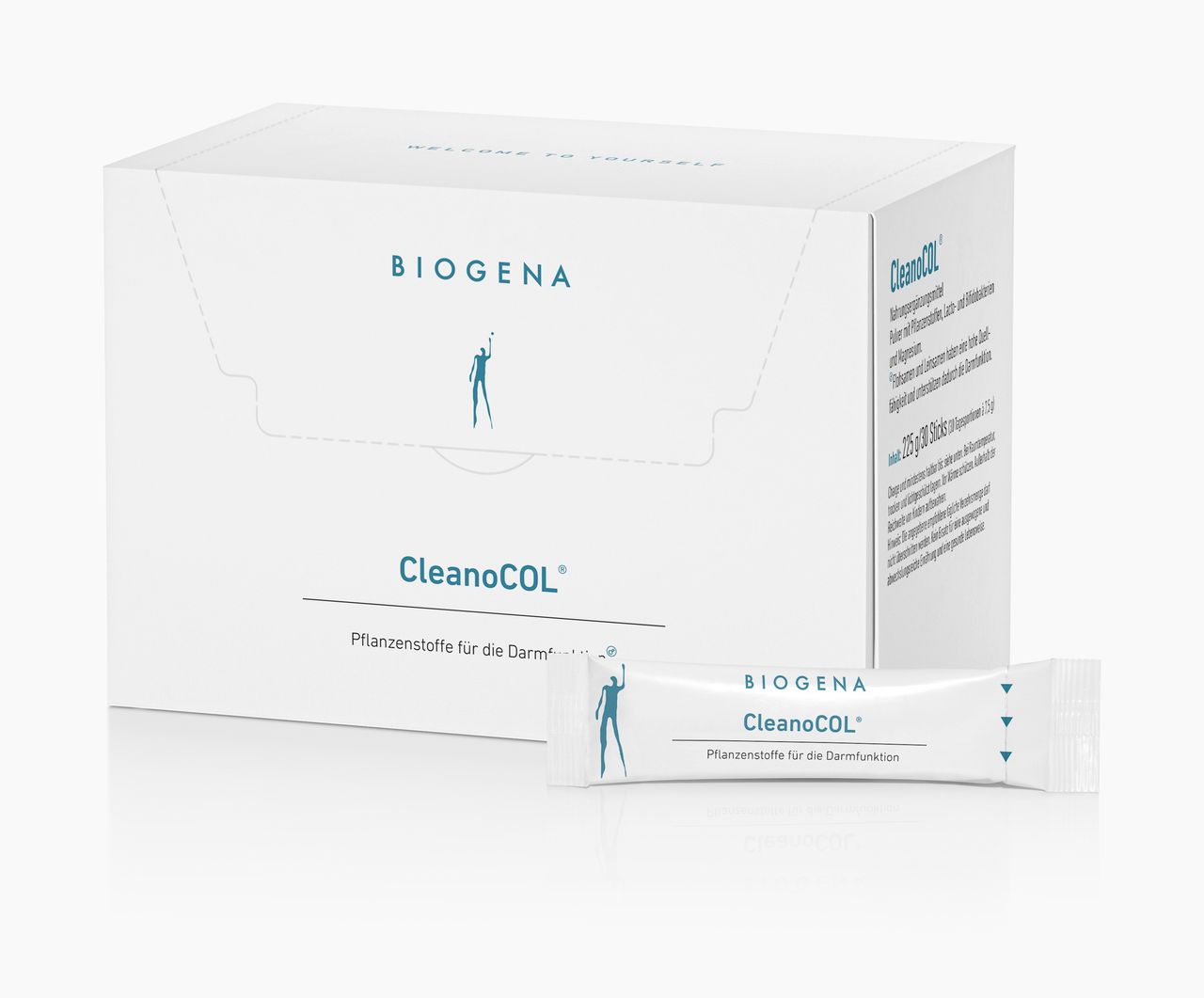 Biogena, CleanoCOL®, Karton, weiß, Pflanzenstoffe für die Darmfunktion