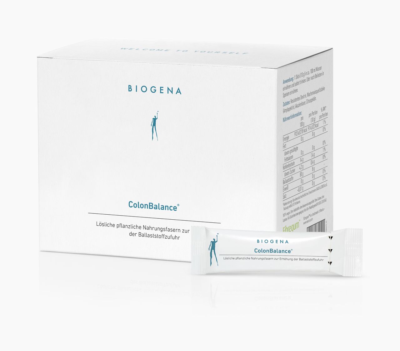 Biogena, ColonBalance®, Carton, blanc, Fibres alimentaires végétales solubles pour l