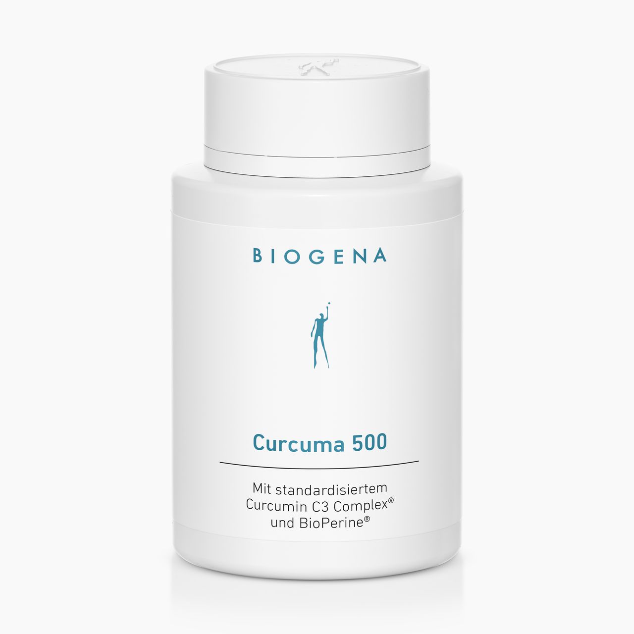 Biogena, Curcuma 500, Butelka, biały, Ze standaryzowanym Curcumin C3 Complex® i BioPerine®