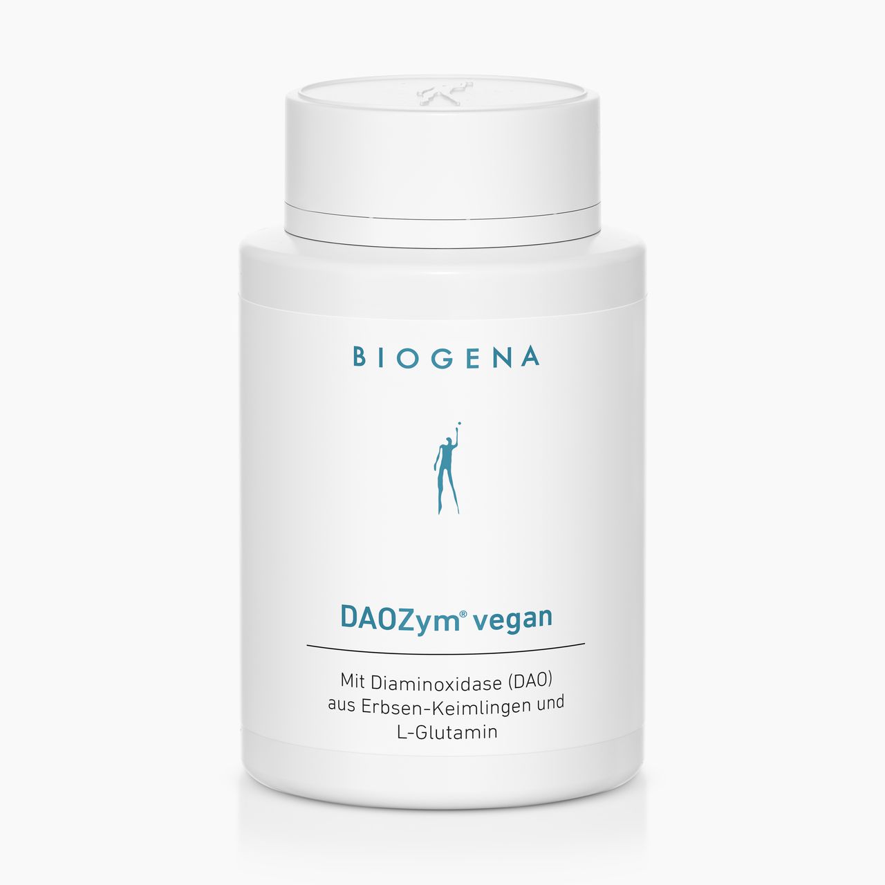 Biogena, DAOZym® vegan, Flasche, weiß, Mit Diaminoxidase (DAO) aus Erbsen-Keimlingen und L-Glutamin