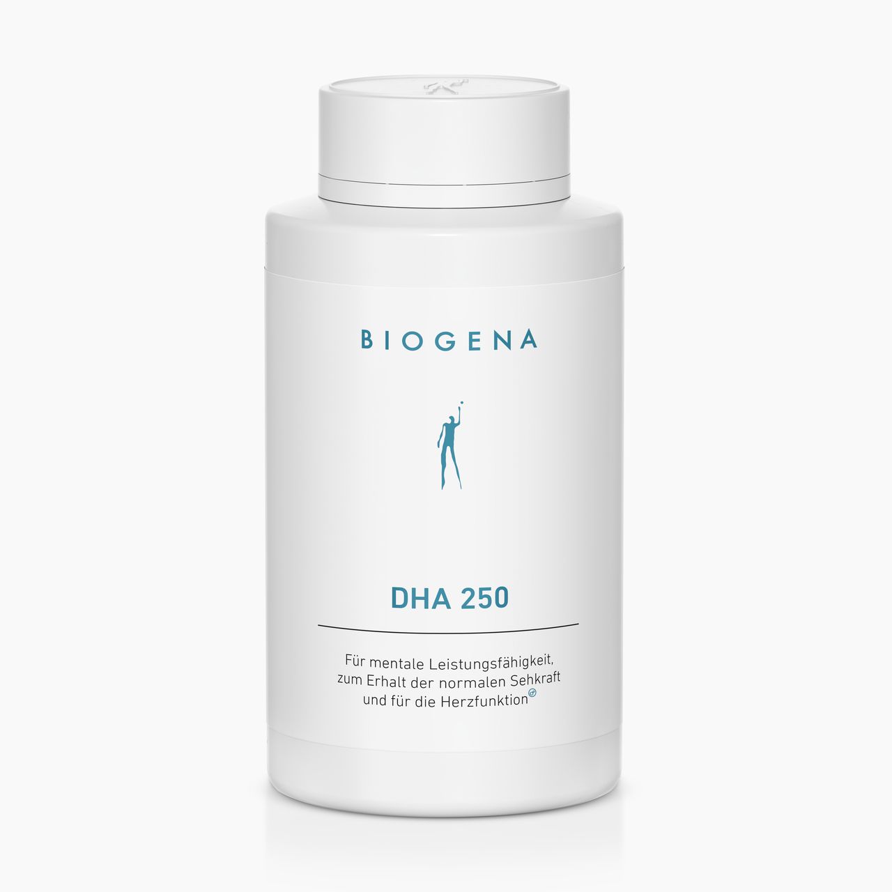 Biogena, DHA 250, Botella, blanco, Para el rendimiento mental, para el mantenimiento de la visión normal y para la función cardíaca®