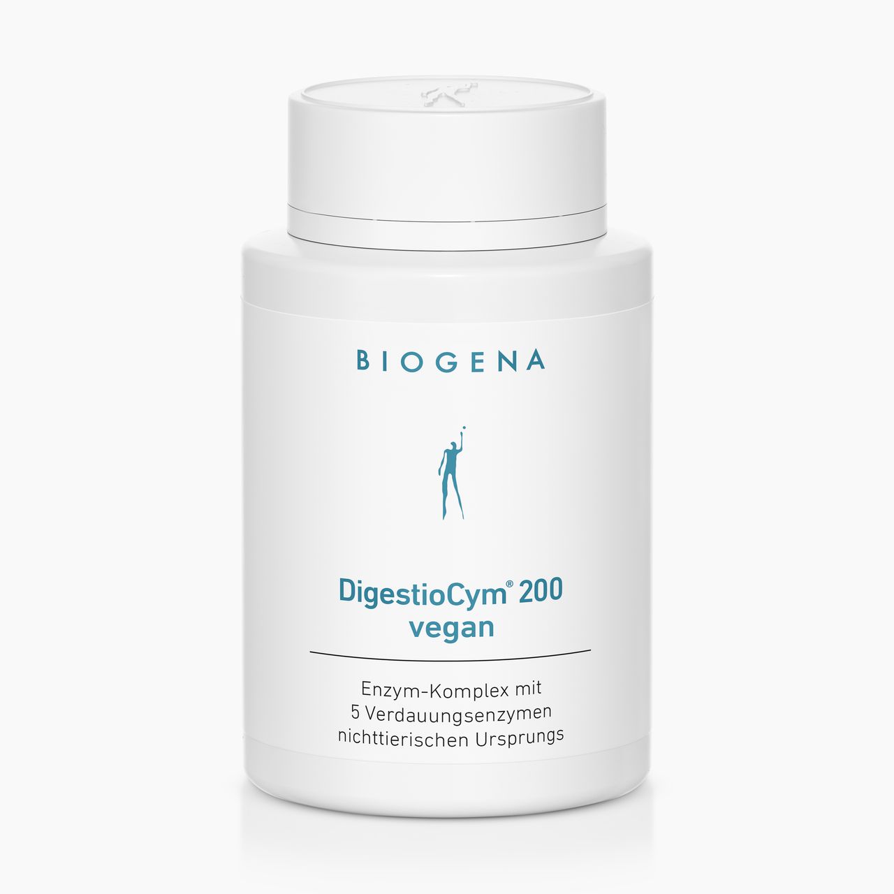 Biogena, DigestioCym® 200 vegan, Flasche, weiß, Enzym-Komplex mit 5 Verdauungsenzymen nichttierischen Ursprungs