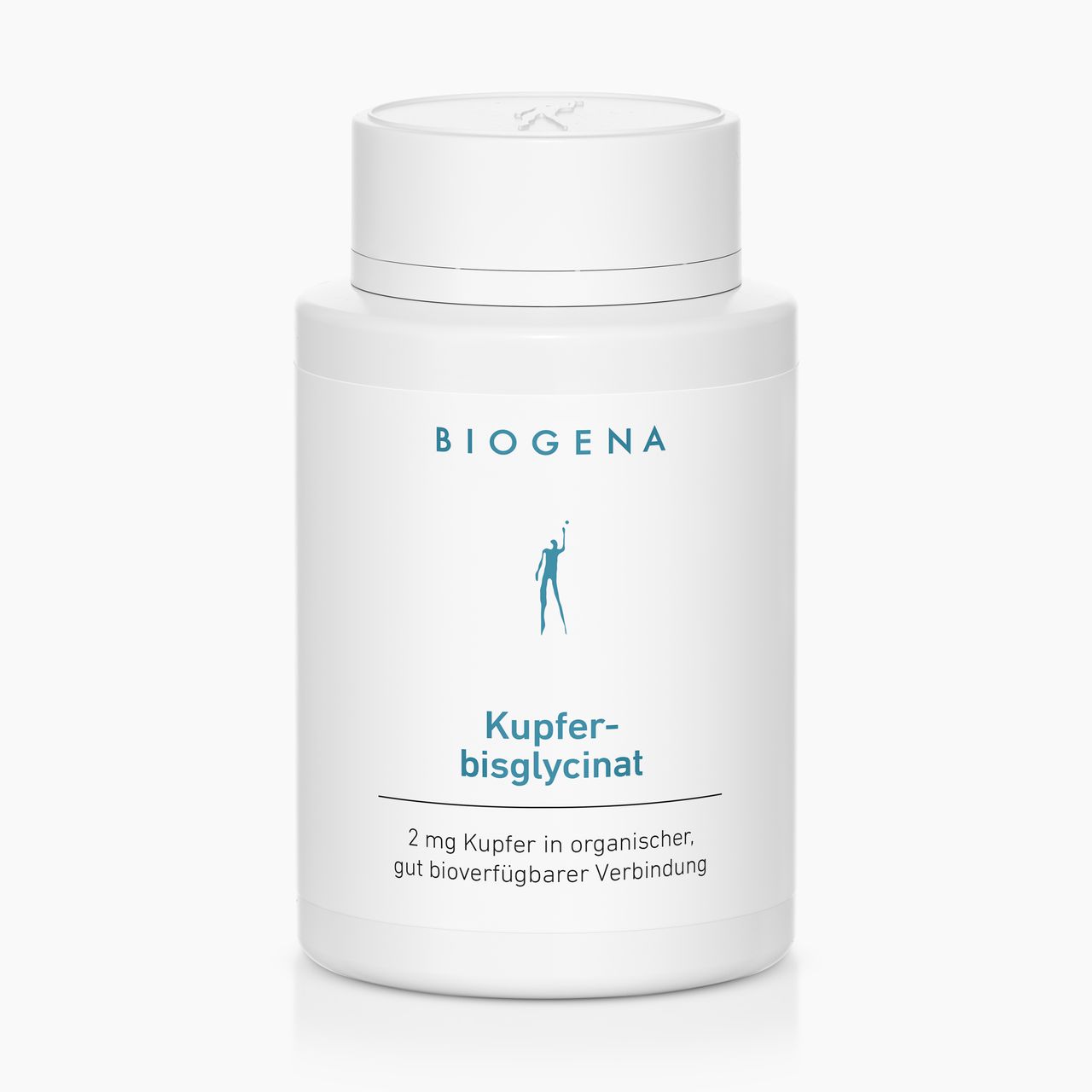 Biogena, Kupfer-bisglycinat, Bottle, white, 2 mg copper in an organic, well bioavailable compound