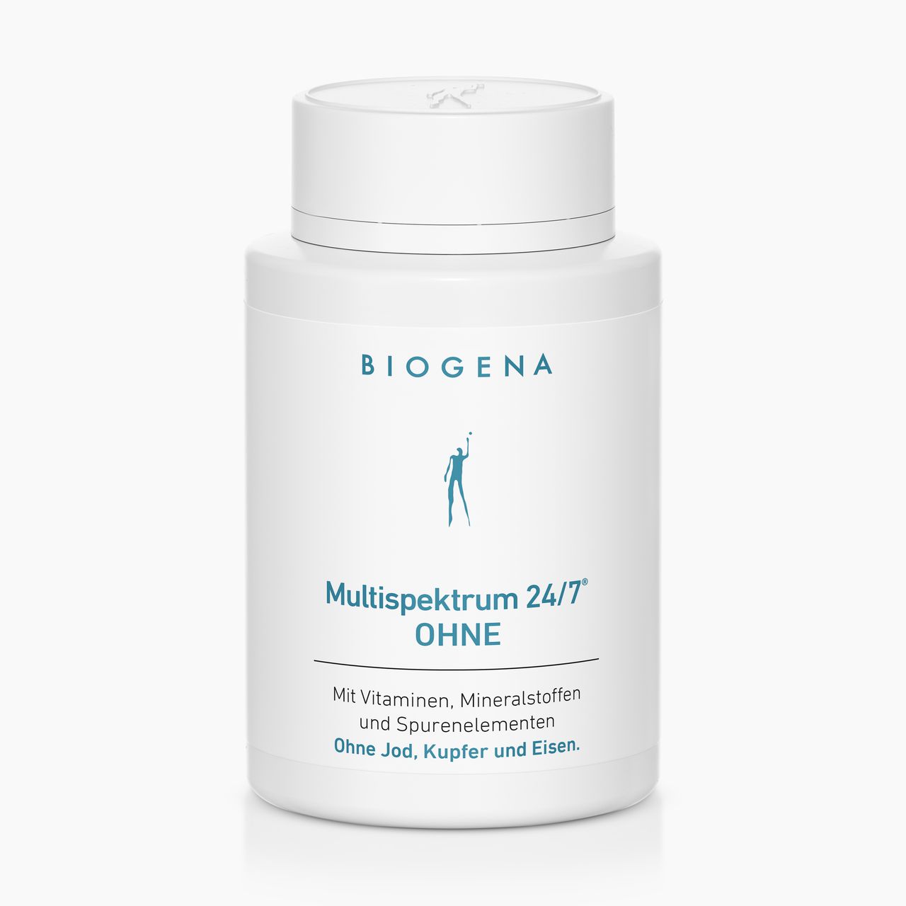 Biogena, Multispektrum 24/7® OHNE, Botella, blanco, Con vitaminas, minerales y oligoelementos; Sin yodo, cobre y hierro.
