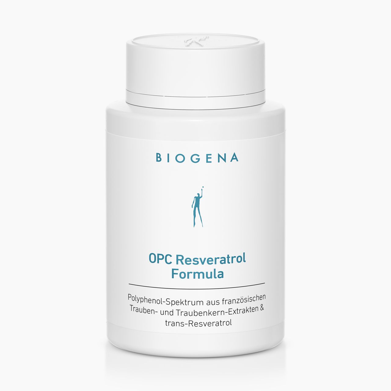 Biogena, OPC Resveratrol Formula, Bottle, white, Polyphenol spectrum from French grape and grape seed extracts & trans-resveratrol