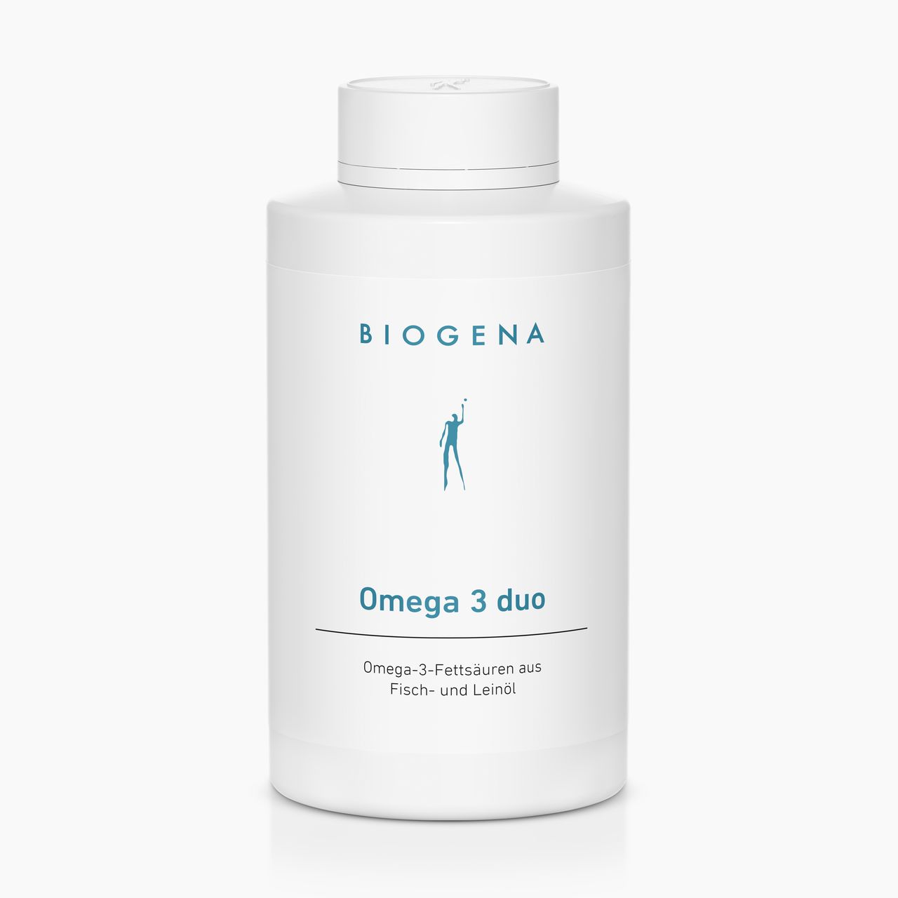 Biogena, Omega 3 duo, Flasche, weiß, Omega-3-Fettsäuren aus Fisch- und Leinöl