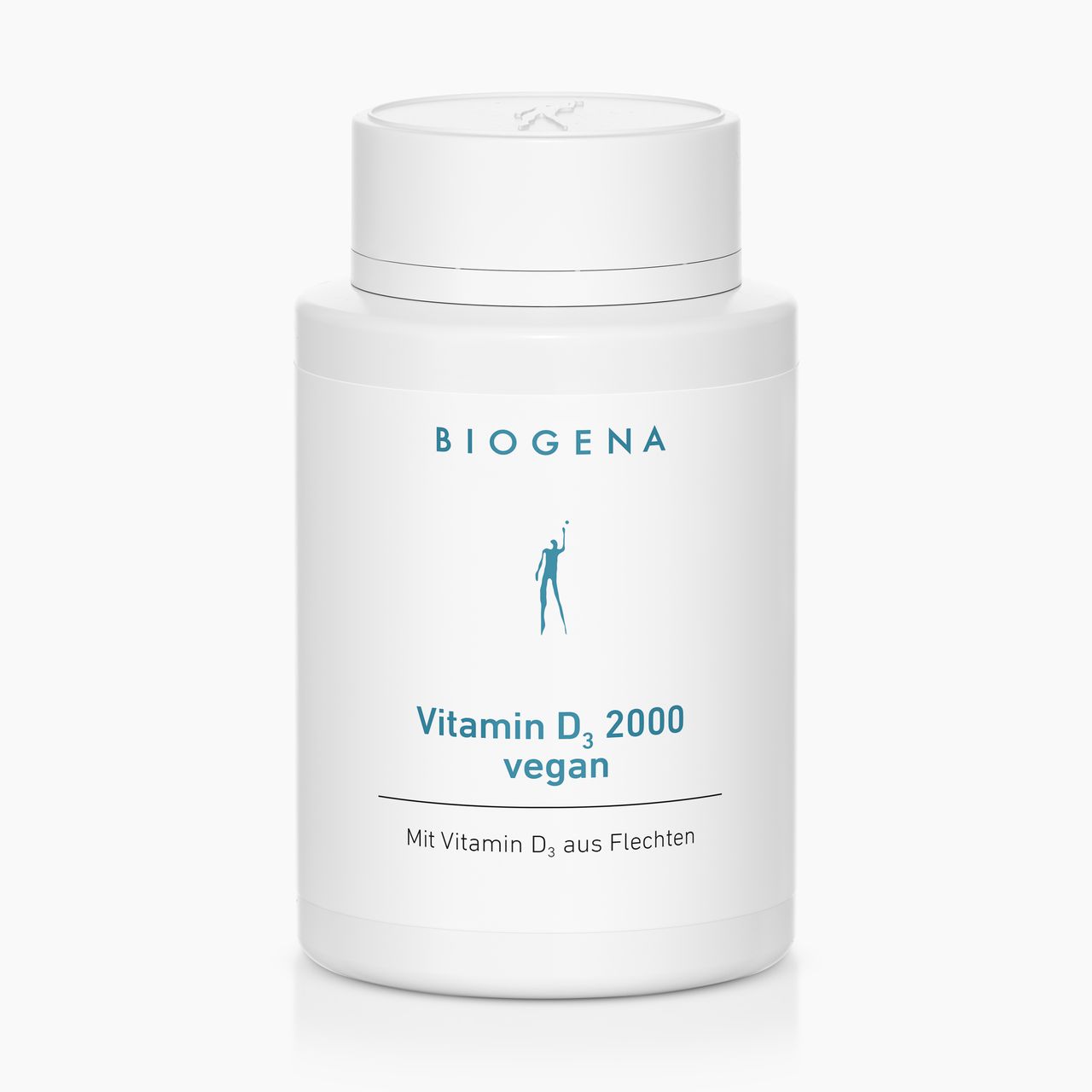 Biogena, Vitamin D₃ 2000 vegan, Bottle, white, With vitamin D₃ from lichens