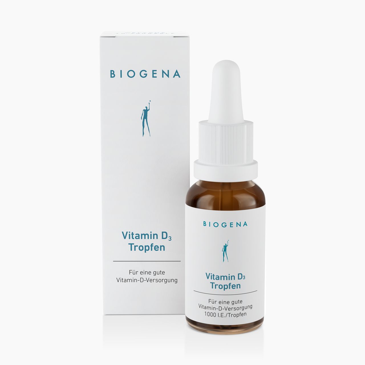 Biogena, Vitamin D₃ Tropfen, Flasche, weiß, Für eine gute Vitamin-D-Versorgung 1000 I.E./Tropfen