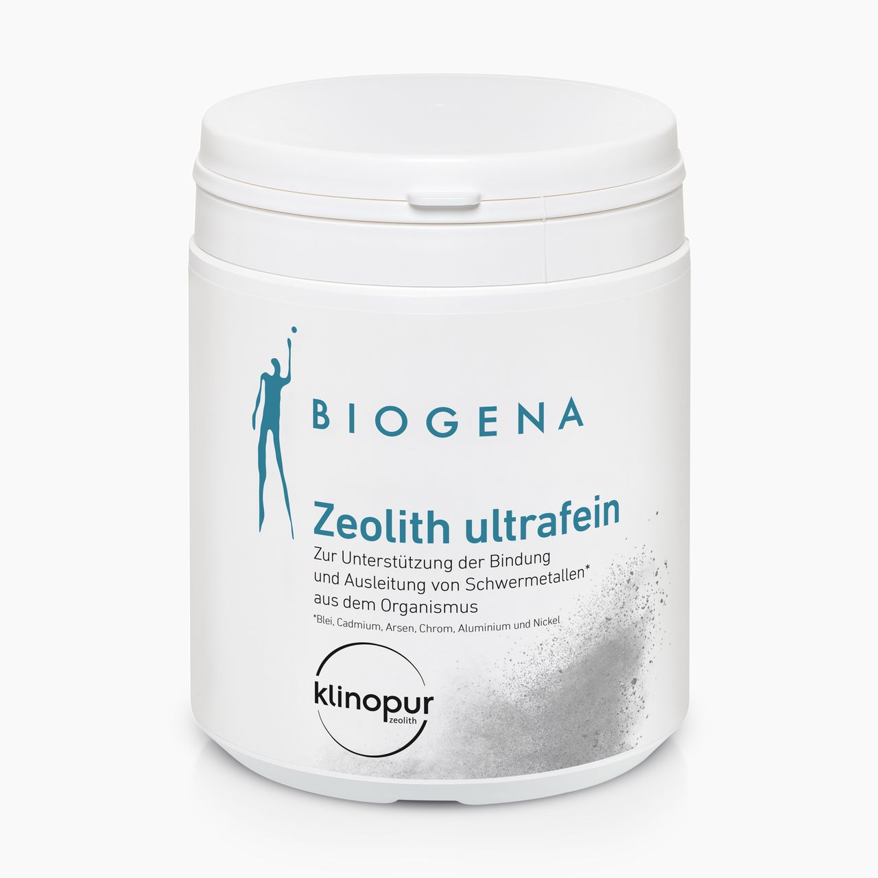 Biogena, Zeolith ultrafein, Vasetto, bianco, Per supportare il legame e l’eliminazione dei metalli pesanti* dall’organismo *Piombo, cadmio, arsenico, cromo, alluminio e nichel.