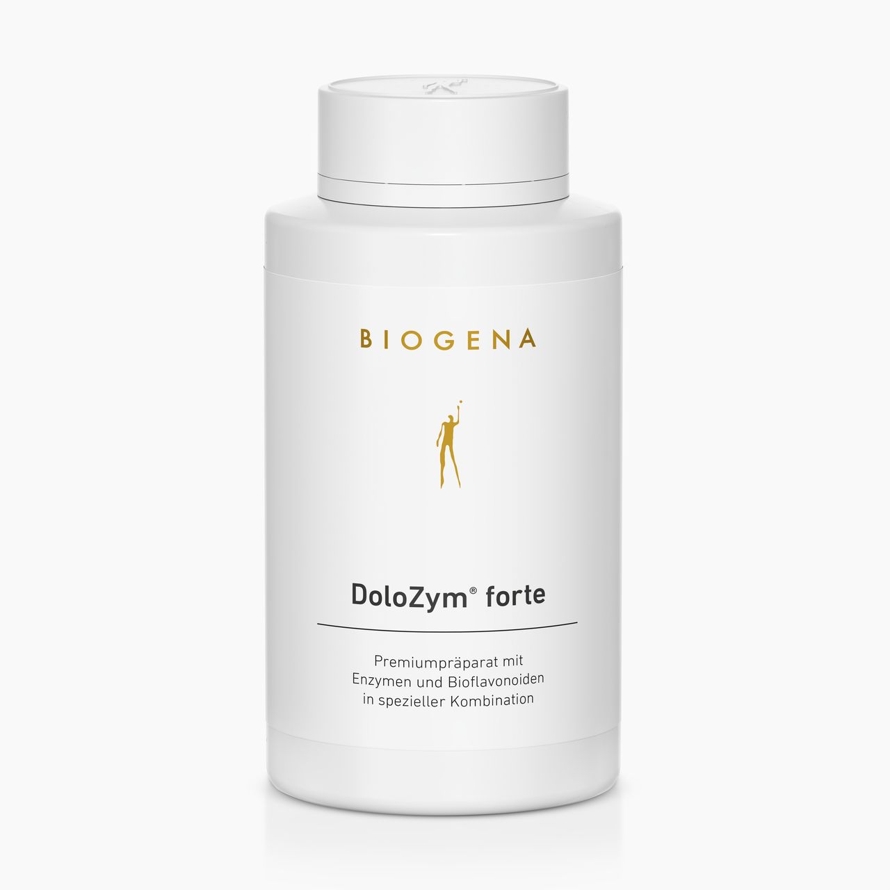 Biogena, DoloZym® forte, Flasche, weiß, Premiumpräparat mit Enzymen und Bioflavonoiden in spezieller Kombination
