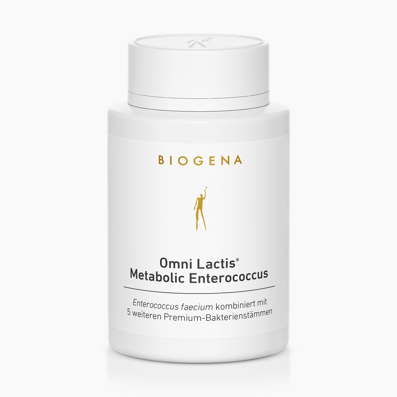 Biogena, Omni Lactis® Metabolic Enterococcus, Flasche, weiß, Enterococcus faecium kombiniert mit 5 weiteren Premium-Bakterienstämmen