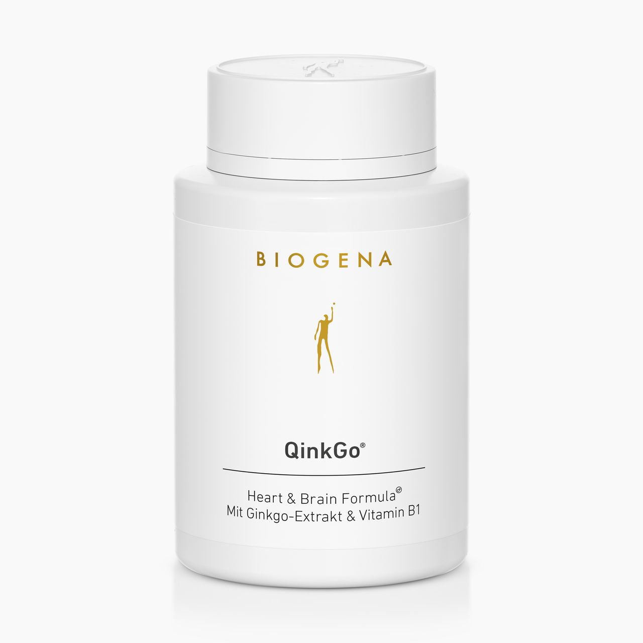 Biogena, QinkGo®, Bottle, white, Heart & Brain Formula® With ginkgo extract & vitamin B1