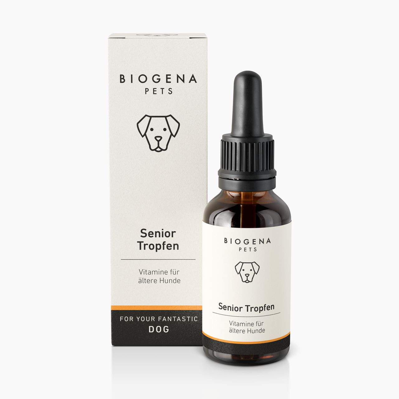 Biogena, Senior Tropfen, Flasche, weiß, Vitamine für ältere Hunde