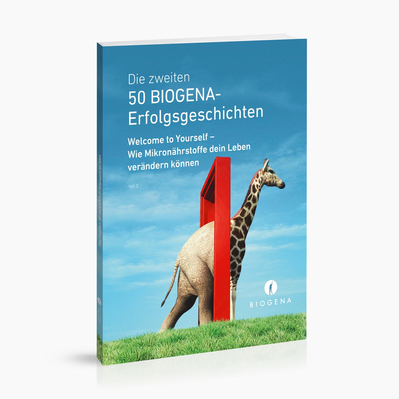 Biogena, Die zweiten 50 BIOGENA-Erfolgsgeschichten, Carton, petrol, Welcome to Yourself – How micronutrients can change your life; Vol. 2