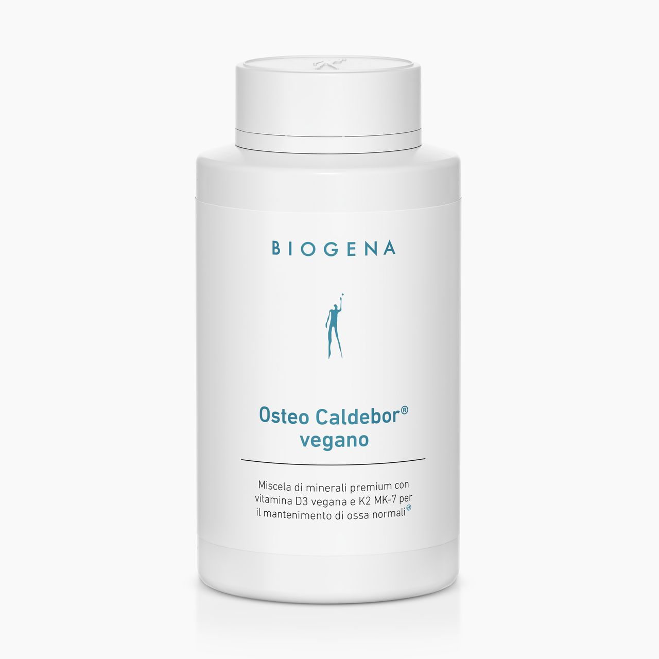 Biogena, Osteo Caldebor® vegano, Bottiglia, bianco, Miscela di minerali premium con vitamina D3 vegana e K2 MK-7 per il mantenimento di ossa normali®