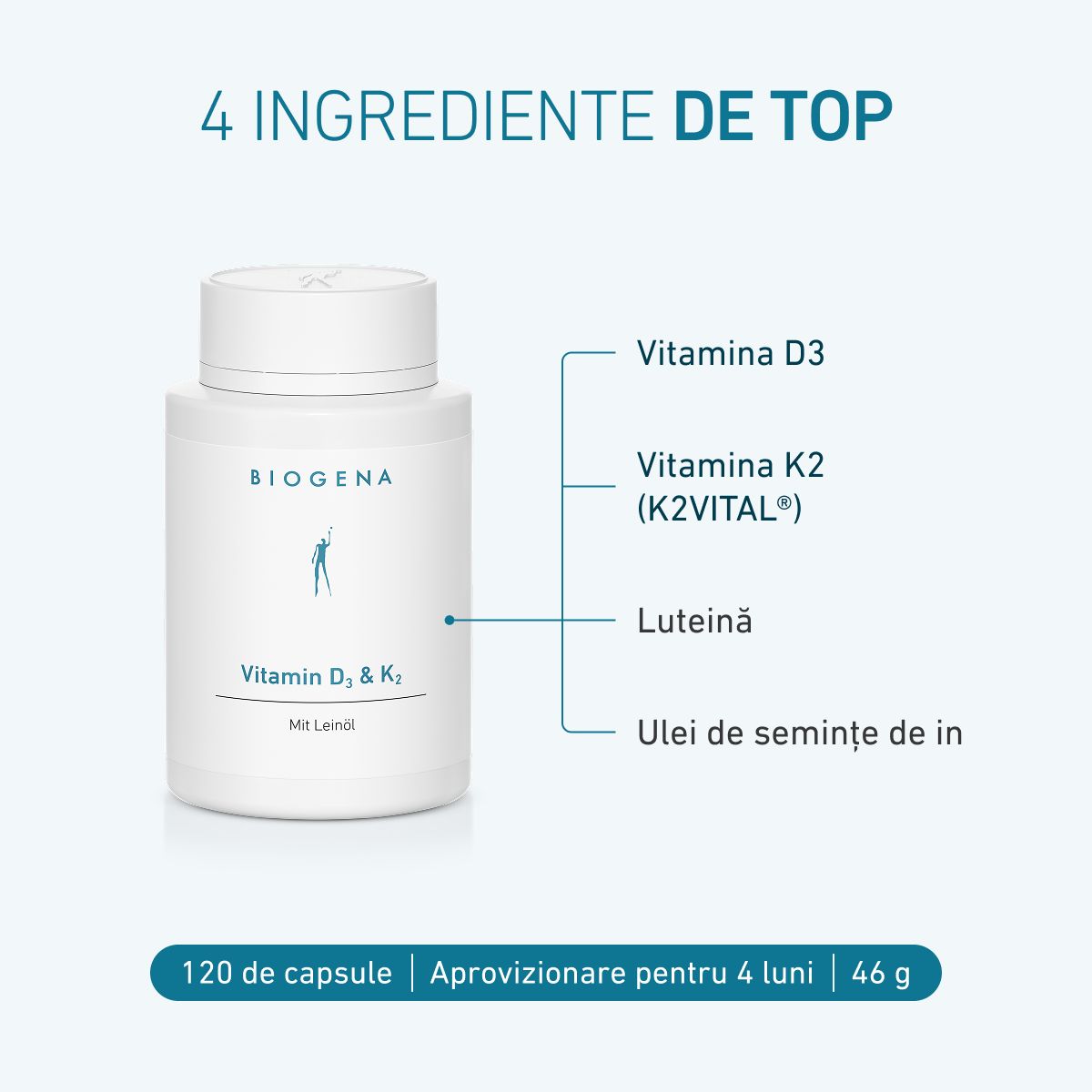 Vitamina D3 și K2 1000 UI