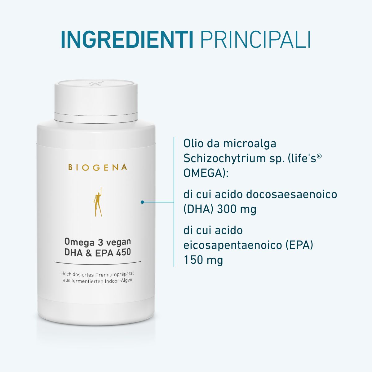 Omega 3 vegano DHA e EPA 2:1 