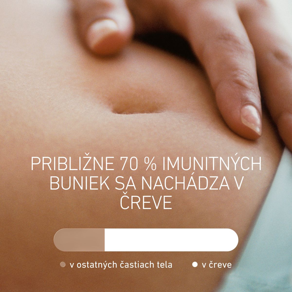 Informačná grafika o črevách: približne 70 % imunitných buniek organizmu sa nachádza v črevách.