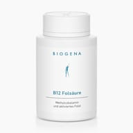 Biogena, B12 Folsäure, Bouteille, blanc, Méthylcobalamine et folate activé