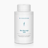 Biogena, Bio-Moringa 500, Flasche, weiß, Premium-Blattpulver des indischen Wunderbaums in Bio-Qualität