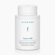 Biogena, Calcin 250, Bottiglia, bianco, Calcio naturale da coralli marini fossili & vitamina D3 di origine vegetale