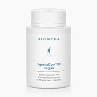 Biogena, DigestioCym® 200 vegan, Flasche, weiß, Enzym-Komplex mit 5 Verdauungsenzymen nichttierischen Ursprungs
