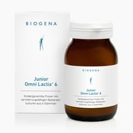 Biogena, Junior Omni Lactis® 6, Carton, blanc, Poudre adaptée aux enfants avec cultures bactériennes capables de se multiplier issues de 6 souches