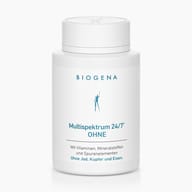 Biogena, Multispektrum 24/7® OHNE, Botella, blanco, Con vitaminas, minerales y oligoelementos; Sin yodo, cobre y hierro.