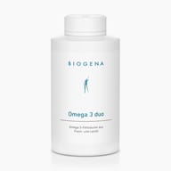 Biogena, Omega 3 duo, Flasche, weiß, Omega-3-Fettsäuren aus Fisch- und Leinöl