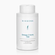 Biogena, Omega 3 forte 700, Bouteille, blanc, Huile de poisson de qualité hautement concentrée avec vitamine E en capsule maritime