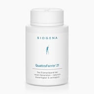 Biogena, QuattroFerrin® 21, Bottle, white, The iron preparation of the new generation – naturally bioavailable & well tolerated