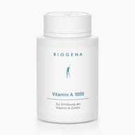 Biogena, Vitamin A 1000, Bottiglia, bianco, Per aumentare l’apporto di vitamina A