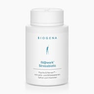 Biogena, fit@work® Stressbiotic, Flasche, weiß, Psyche & Nerven®- mit Lacto- und Bifidobakterien, Safran und Vitaminen