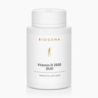 Biogena, Vitamin D 2000 DUO, Bottiglia, bianco, Vitamina D₃ e olio di lino