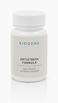 Biogena, ANTISTRESS FORMULA®, Bottle, white, Relax. Balance of body and mind®