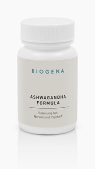 Biogena, ASHWAGANDHA FORMULA, Bottle, white, Balancing Act. Nerves and Psyche®