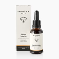 Biogena, Senior Tropfen, Flasche, weiß, Vitamine für ältere Hunde