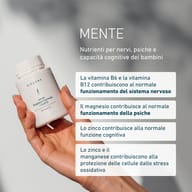 BIOGENA Junior Ausgleich Formula + CoQ10 con vitamine B6 e B12, magnesio, zinco e manganese per supportare il sistema nervoso, la funzione psicologica e cognitiva e proteggere dallo stress ossidativo.