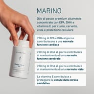 BIOGENA Omega 3 forte 700 con olio di pesce altamente concentrato, EPA, DHA e vitamina E per cuore, cervello e vista.
