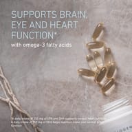 Omega-3 capsules from BIOGENA with EPA and DHA to support normal heart function, brain function and vision.