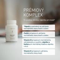 Balenie BIOGENA Osteo Calbon Komplex. Prémiový komplex s vápnikom, fosforom, vitamínmi D a K, ktoré prispievajú k udržaniu zdravých kostí a zubov.