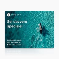 Carta regalo BIOGENA, carta, testo, superficie d’acqua, kayak con pagaia