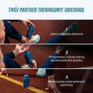 BIOGENA SPORTS Active CoQ10 200 jako wsparcie treningu: jedna kapsułka dziennie z dużą ilością płynu podczas posiłku, dla osób aktywnych i sportowców.