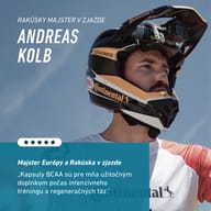 Rakúsky majster v zjazde Andreas Kolb v prilbe odporúča BIOGENA SPORTS BCAA 500 ako užitočný doplnok počas intenzívnych tréningov a regeneračných fáz.