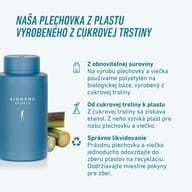 Obal BIOGENA SPORTS z biologického polyetylénu na báze cukrovej trstiny. Obnoviteľná surovina sa spracúva na plast pre nádobu a viečko. Prázdny obal odovzdajte na recykláciu plastov podľa miestnych pravidiel.