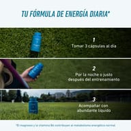 Modo de empleo de BIOGENA SPORTS Potasio Magnesio Taurina: tomar 3 cápsulas al día, por la noche o inmediatamente después del ejercicio, con abundante líquido.