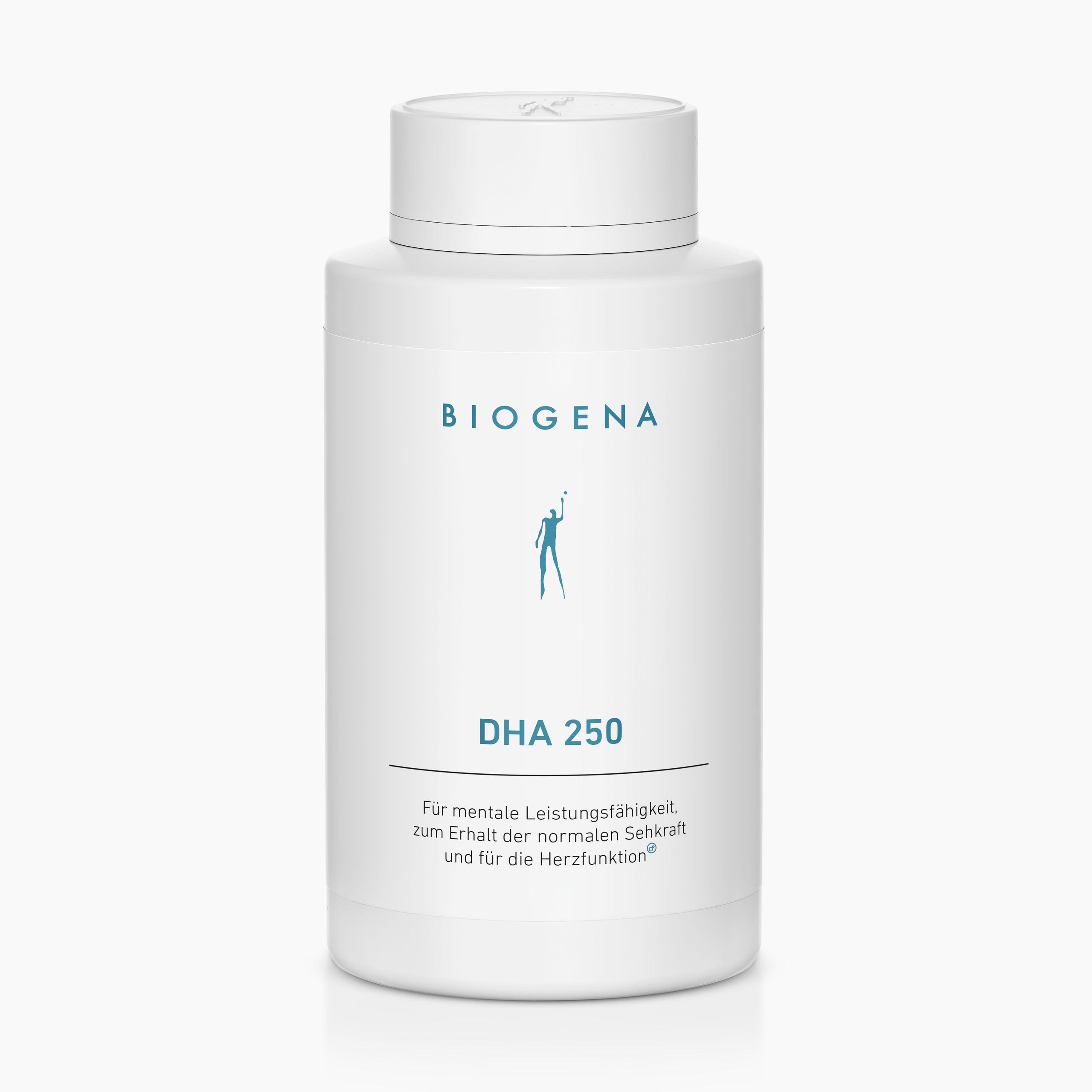 Biogena, DHA 250, Botella, blanco, Para el rendimiento mental, para el mantenimiento de la visión normal y para la función cardíaca®