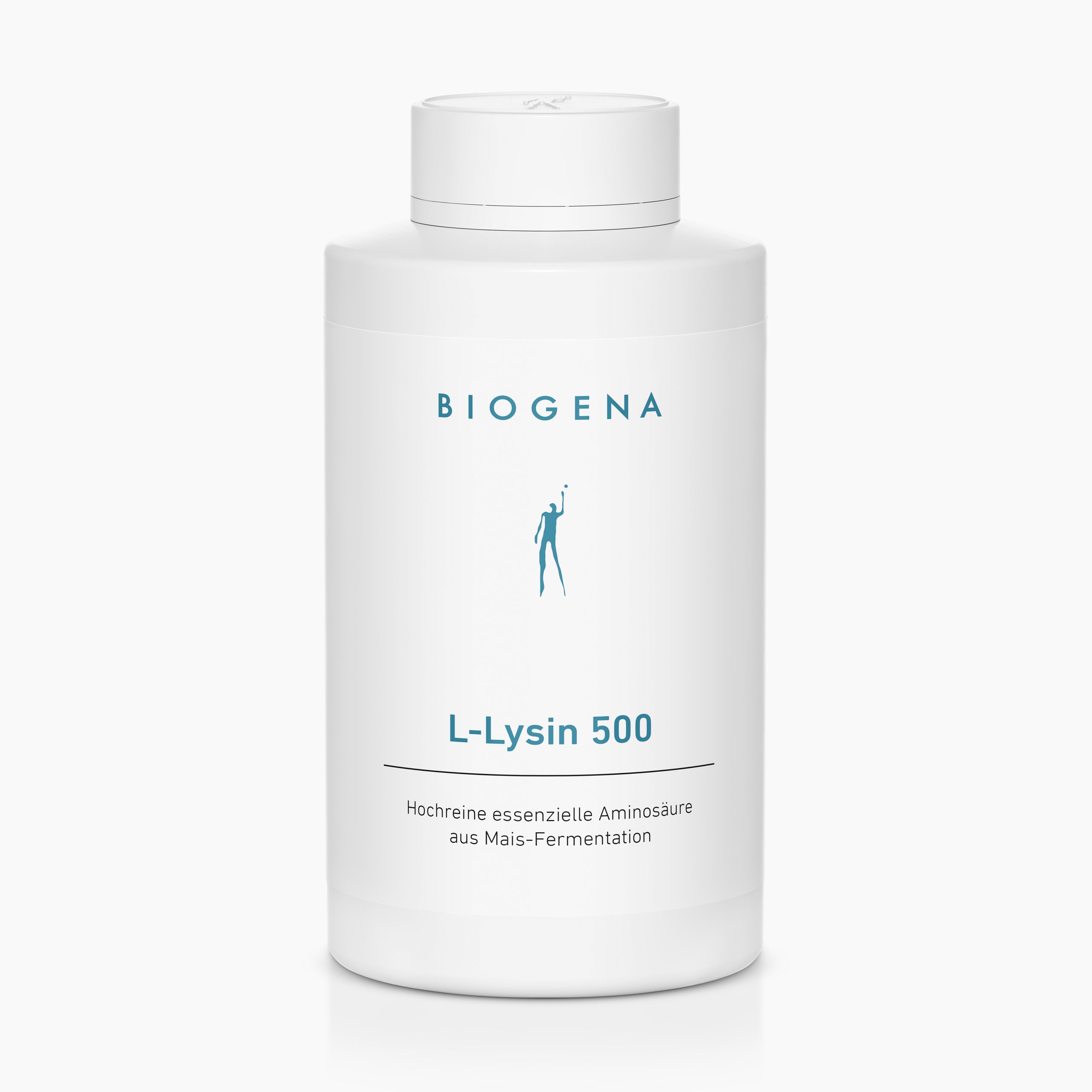 Biogena, L-Lysin 500, Bottle, white, Highly pure essential amino acid from corn fermentation